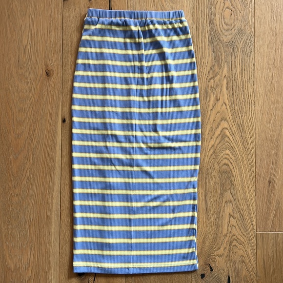 NWT WALTER BAKER Monroe Stripped Knit Ribbed Skirt Elastic Waistband Size XS - Picture 7 of 12